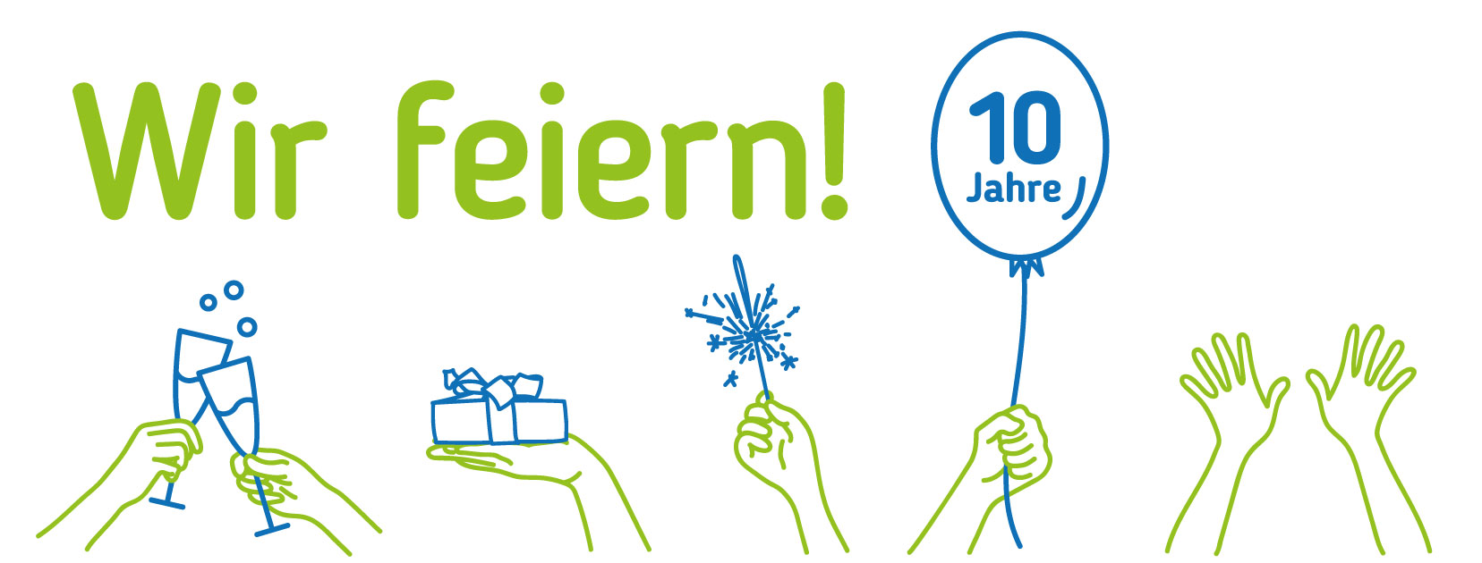 Illustration zum 10-jährigen Jubiläum der Servicestelle Persönliche Assistenz Vorarlberg